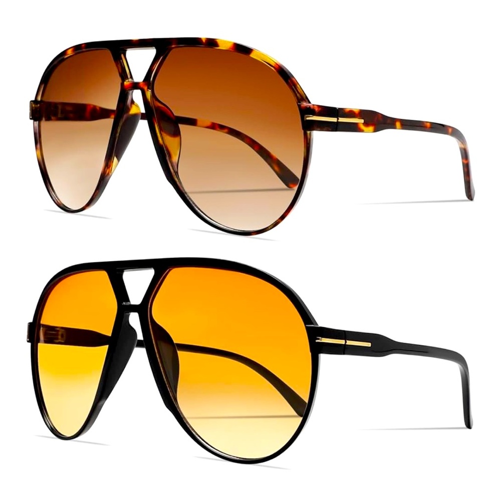 3 for $15 - Bundle 3 items and save - 
Retro oversized aviator glasses